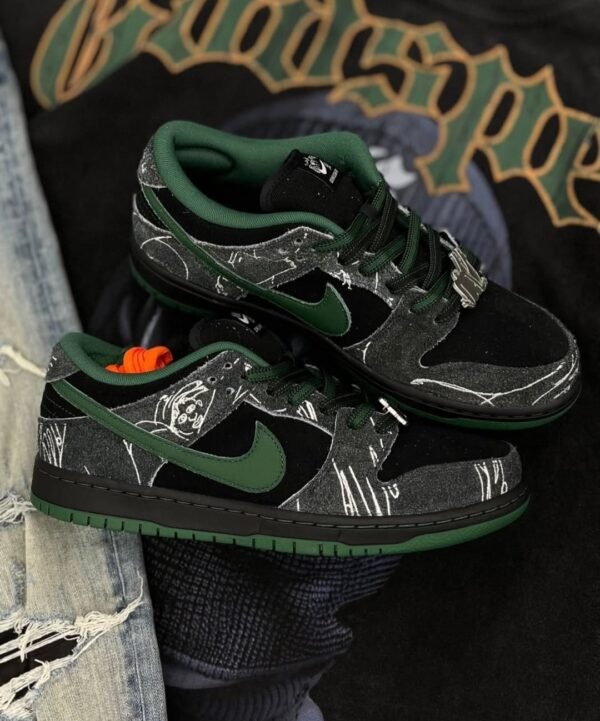 First Copy Shoes Nike SB Dunk X There Black Gorge Green