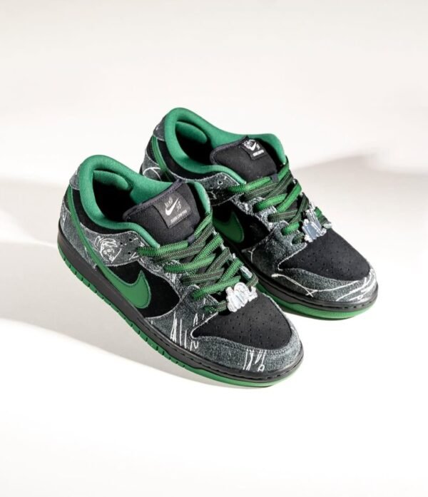 First Copy Shoes Nike SB Dunk X There Black Gorge Green