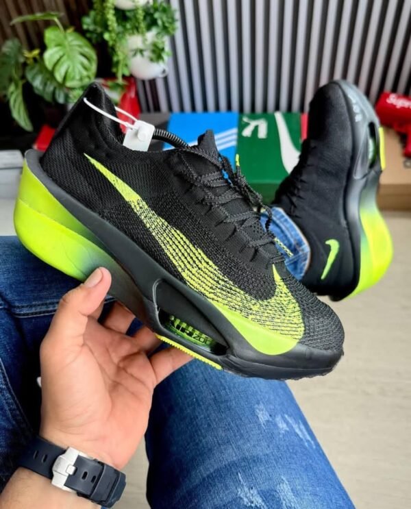 First Copy Shoes Nike air Zoom Alphafly Black Electric Green-1