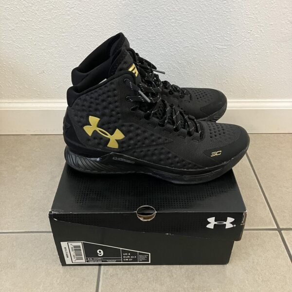 First Copy Shoes Under Armour Curry 1 Gold Banner Blackout