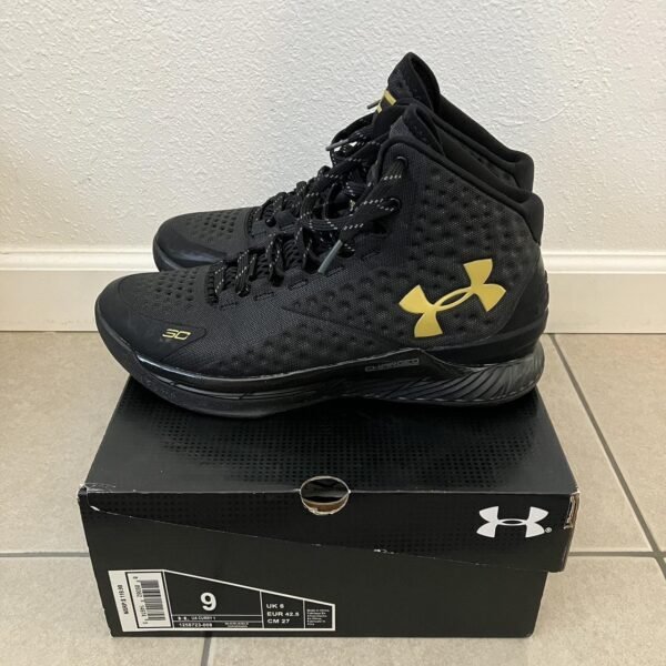 First Copy Shoes Under Armour Curry 1 Gold Banner Blackout