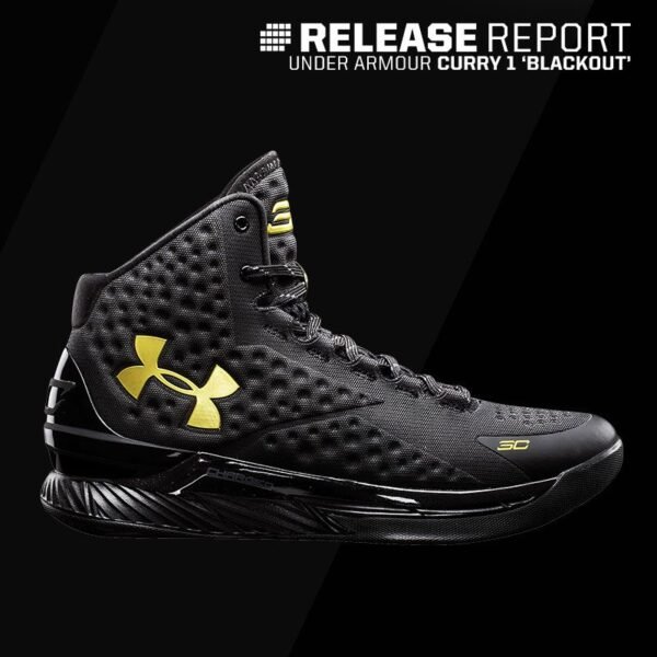 First Copy Shoes Under Armour Curry 1 Gold Banner Blackout