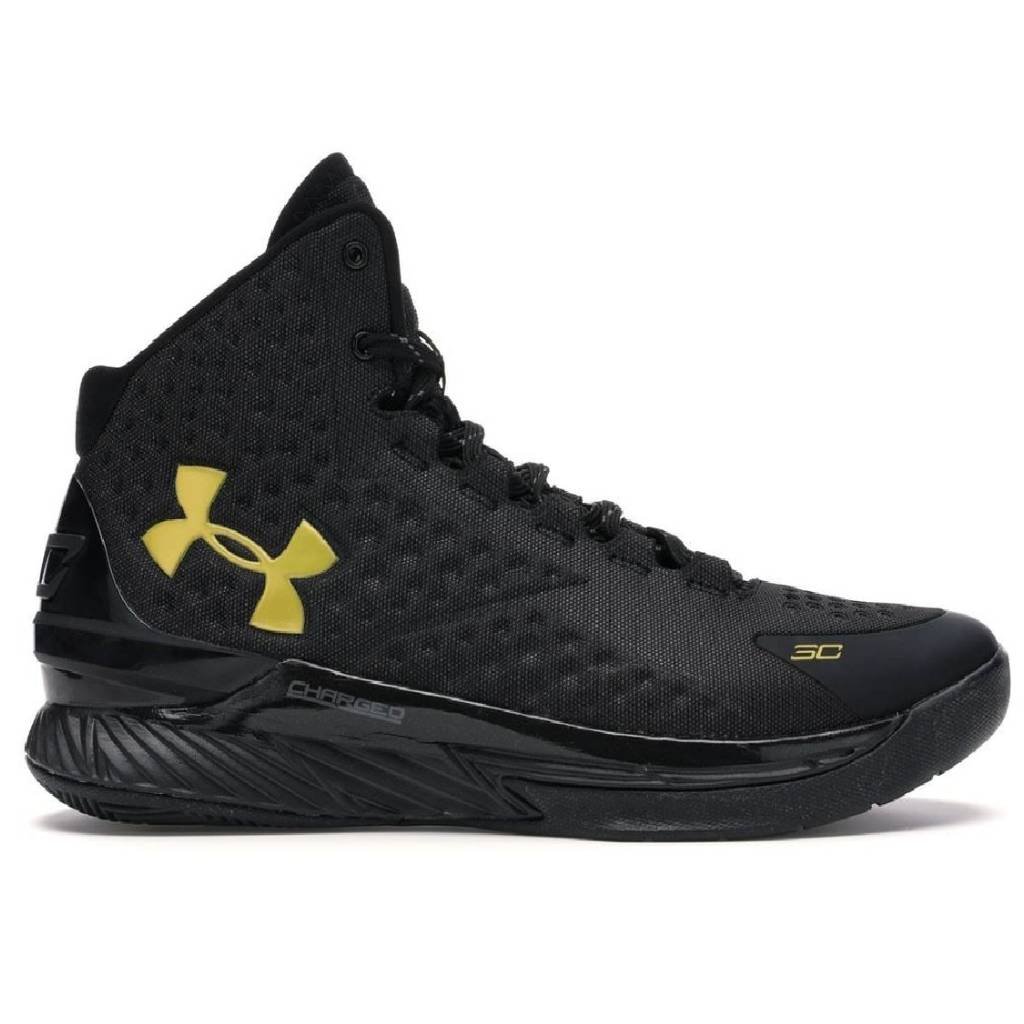 First Copy Shoes Under Armour Curry 1 Gold Banner Blackout