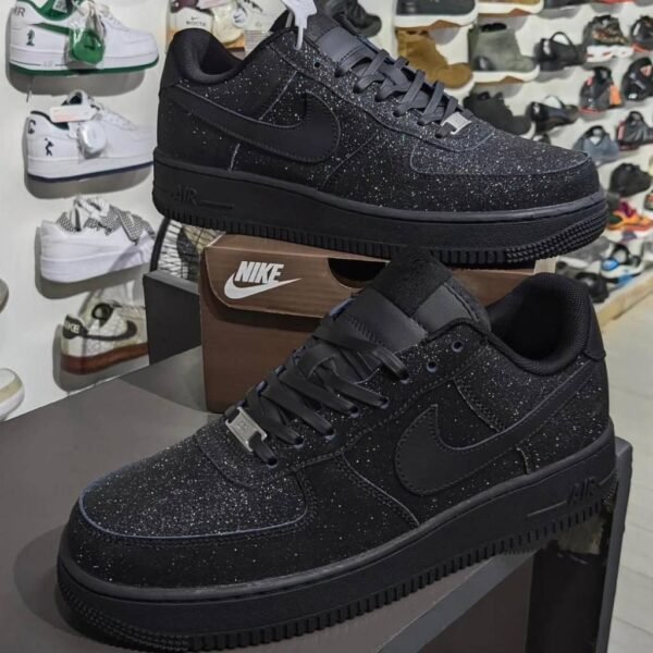 First Copy Shoes Nike Airforce 1 All Black Glitter