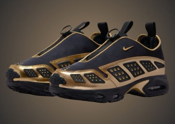 First Copy Shoes Nike Airmax SNDR Black Metallic Gold-4