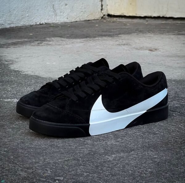 First Copy Shoes Nike Blazer City Low Black White-1