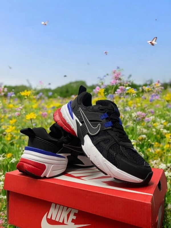 First Copy Shoes Nike V2K Run Black White-Red-1