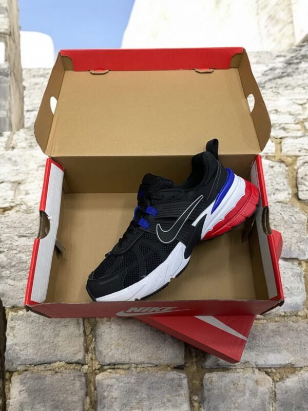 First Copy Shoes Nike V2K Run Black White-Red-2