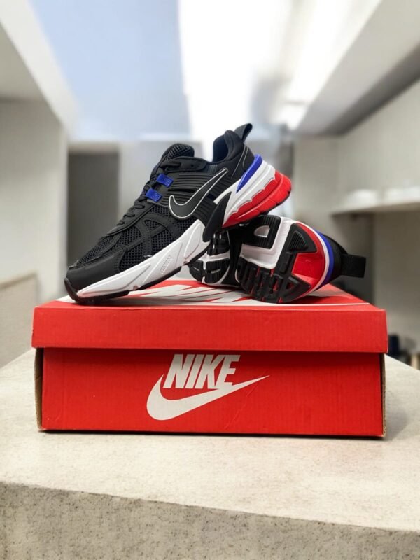 First Copy Shoes Nike V2K Run Black White-Red-3