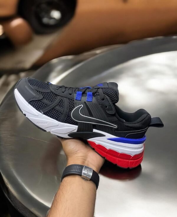 First Copy Shoes Nike V2K Run Black White-Red-4