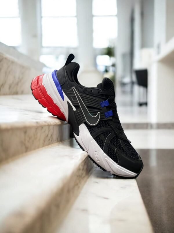 First Copy Shoes Nike V2K Run Black White-Red-5