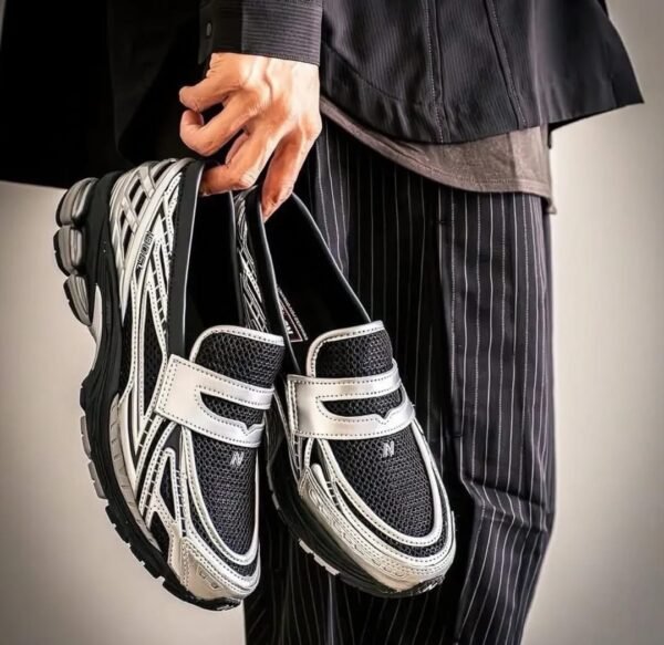 First Copy Shoes New Balance 1906L Silver Metallic Black-1