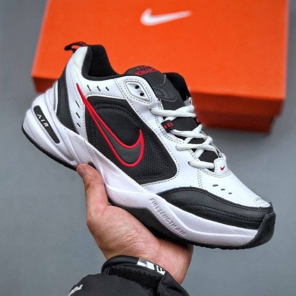 First Copy Shoes Nike Air Monarch IV Training Shoe White Black Varsity Red
