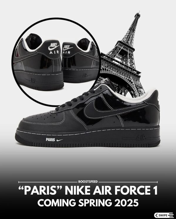 First Copy Shoes Nike Airforce 1 Low City Pack Paris Patent-7