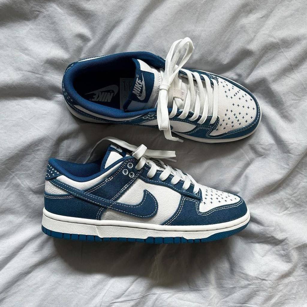 First Copy Shoes Nike Dunk Low Sashiko Industrial Blue