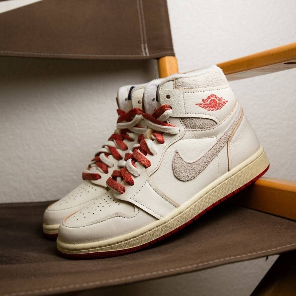 First Copy Shoes Air Jordan 1 Retro High Rare Air Sail Cinnabar