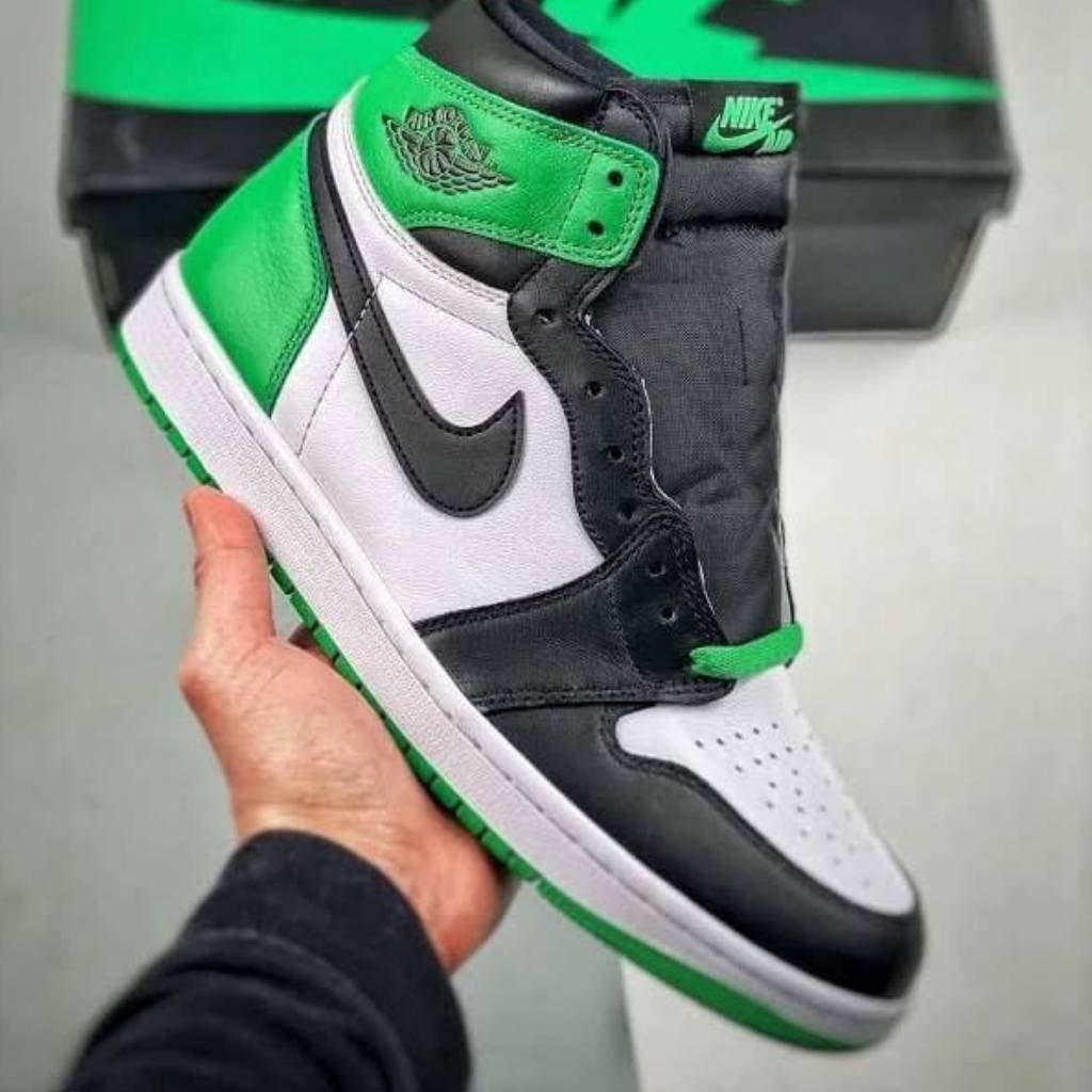 First Copy Shoes Air Jordan Retro 1 Lucky Green Semi UA