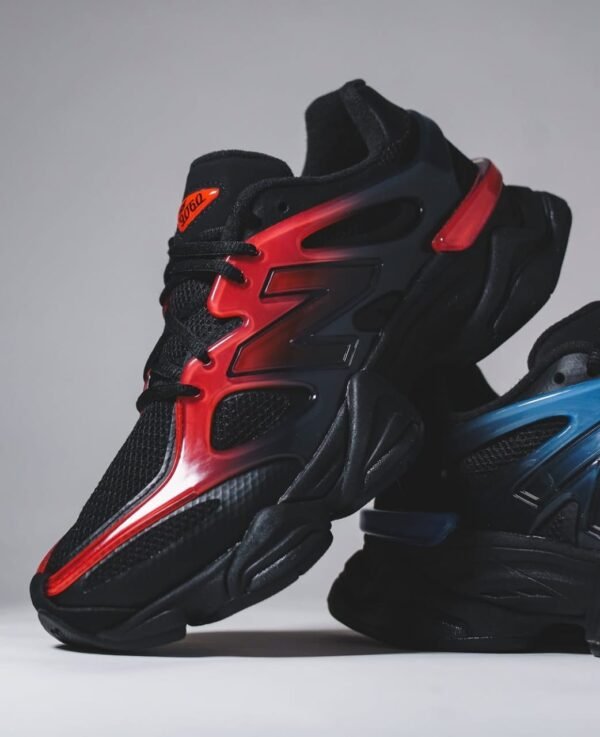 First Copy Shoes New Balance 9060 Black Red Gradient Pack-2