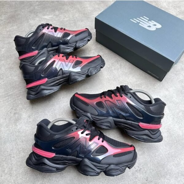 First Copy Shoes New Balance 9060 Black Red Gradient Pack-3