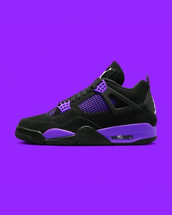 First Copy Shoes Nike Air Jordan Retro 4 Purple Thunder-2