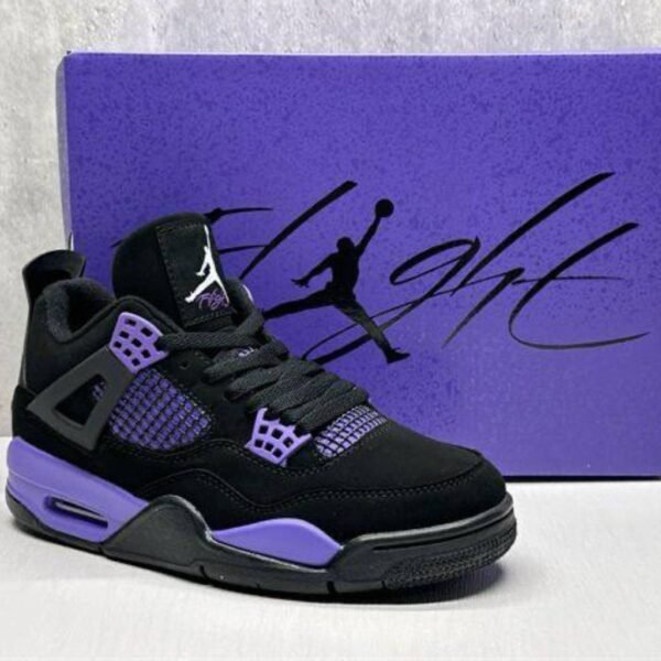First Copy Shoes Nike Air Jordan Retro 4 Purple Thunder