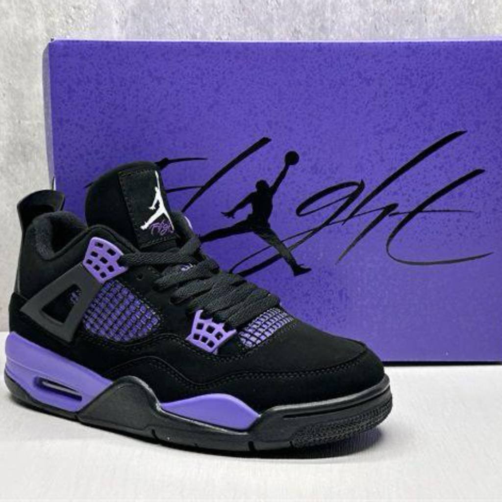 First Copy Shoes Nike Air Jordan Retro 4 Purple Thunder