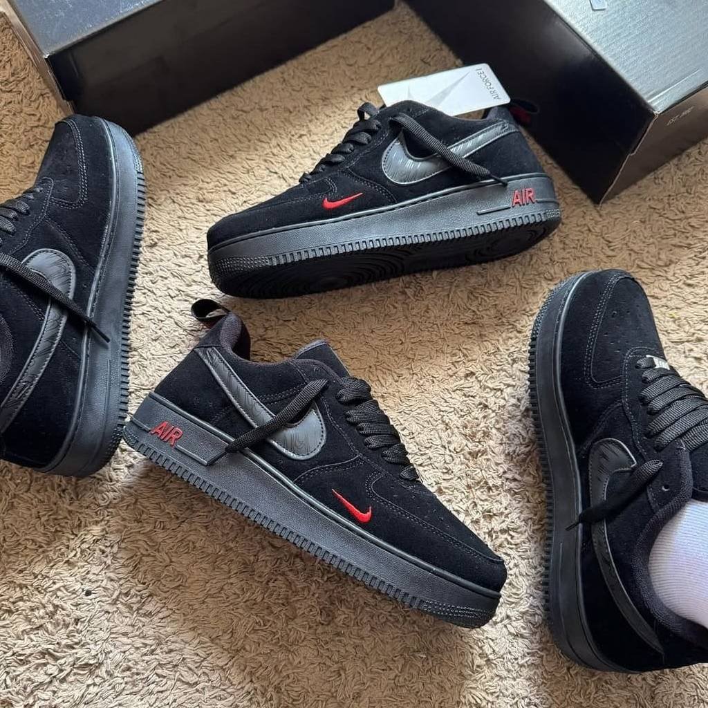 First Copy Shoes Nike AirForce 1 Low Black Orange