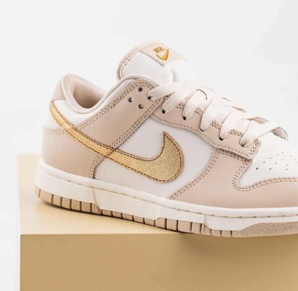 First Copy Shoes Nike Dunk Low Phantom Metallic Gold-3