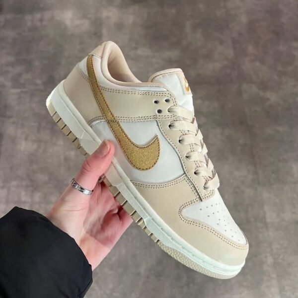 First Copy Shoes Nike Dunk Low Phantom Metallic Gold-5