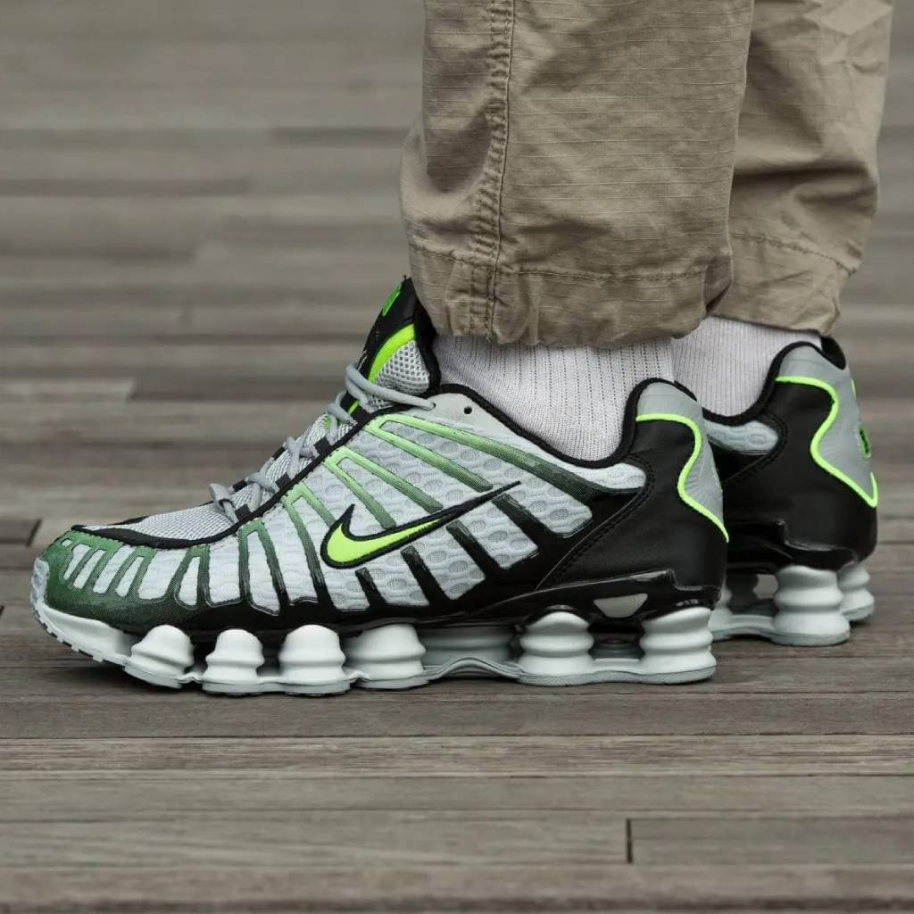 First Copy Shoes Nike Shox TL Wolf Grey Lime Blast Grailed