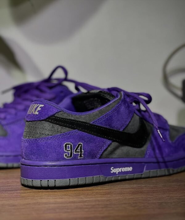 First Copy Shoes Supreme x Nike SB Dunk Low Ink Iron Grey-5