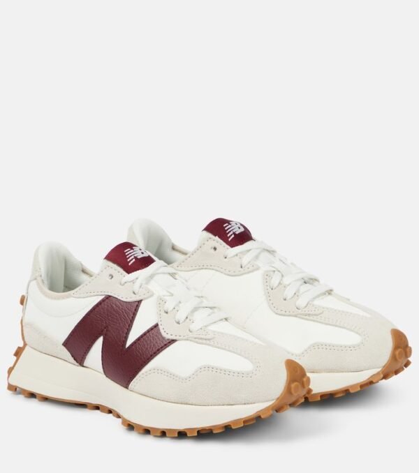 First Copy Shoes New Balance 327 White Burgundy-2