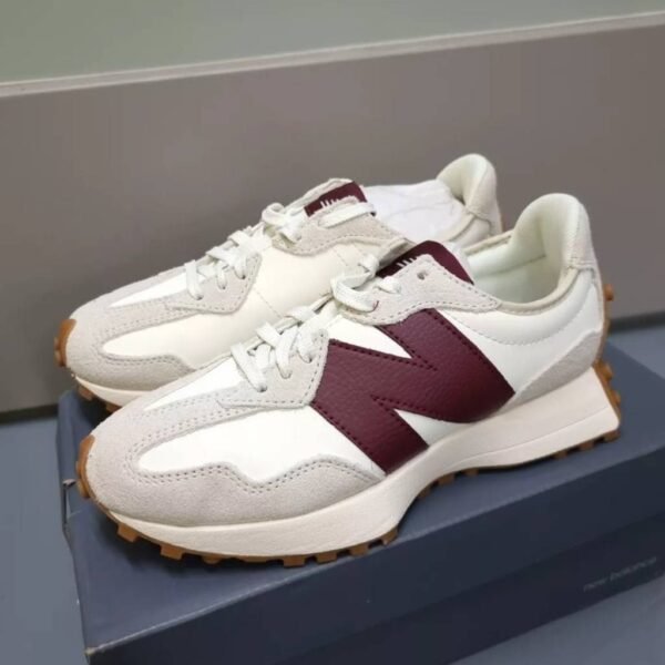 First Copy Shoes New Balance 327 White Burgundy