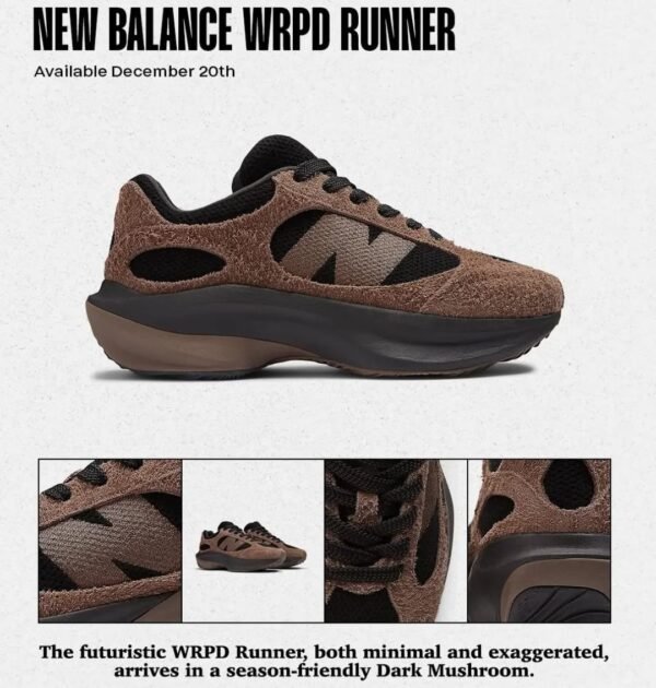 First Copy Shoes New Balance WRPD Brown Running Shoes-6