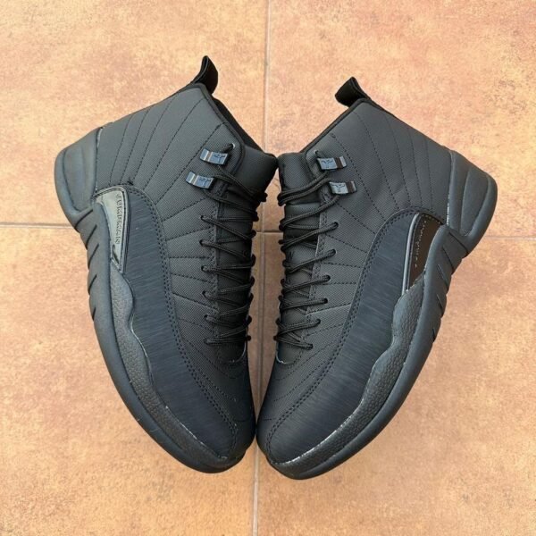 First Copy Shoes Nike Air Jordan Retro 12 Winterized Triple Black-1