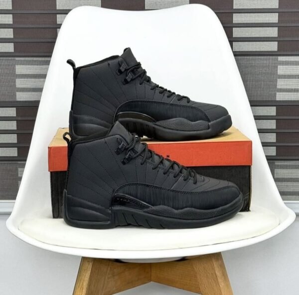 Nike Air Jordan Retro 12 Winterized Triple Black - Image 2