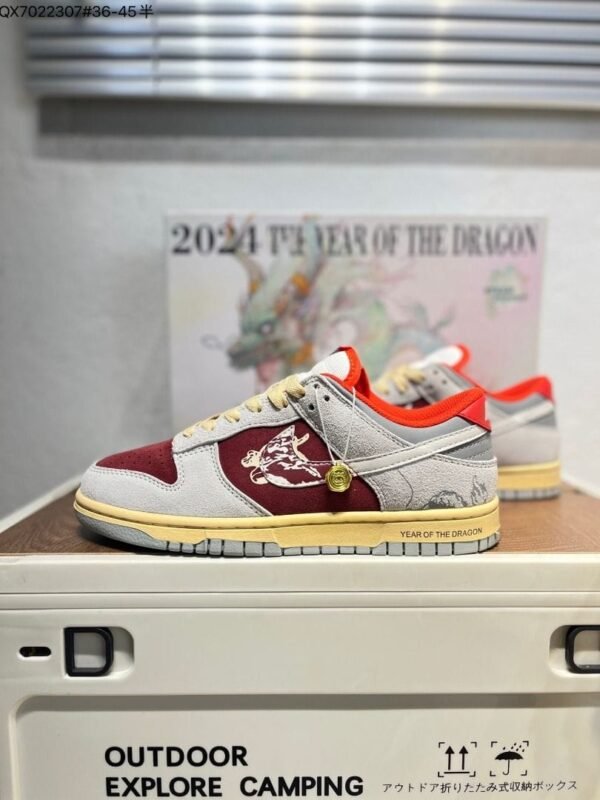 First Copy Shoes Nike Dunk Low CNY year of Dragon Red Legend-4