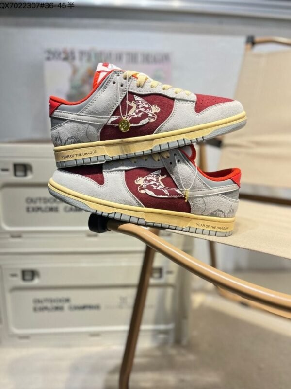 First Copy Shoes Nike Dunk Low CNY year of Dragon Red Legend-5
