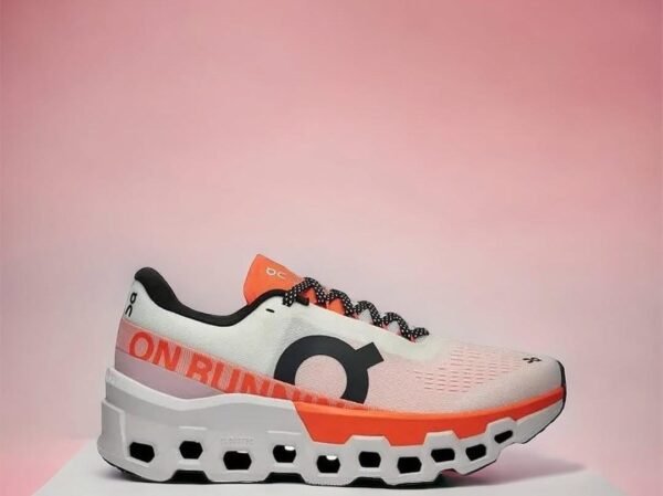 First Copy Shoes On CloudMonster 2 Undyed Flame White Orange-1