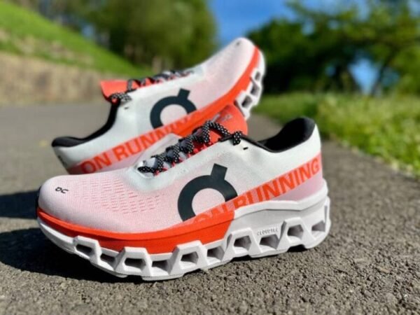 First Copy Shoes On CloudMonster 2 Undyed Flame White Orange-2