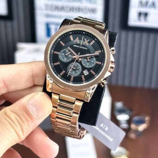 First Copy Watch Armani Exchange AX Chrono Rose Gold-1
