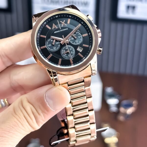 First Copy Watch Armani Exchange AX Chrono Rose Gold-2