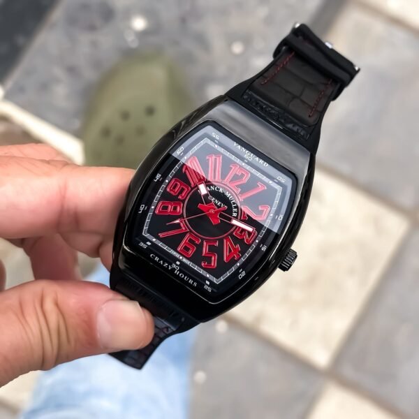 Franck Muller Vanguard Crazy Hours – Black & Red Edition-1