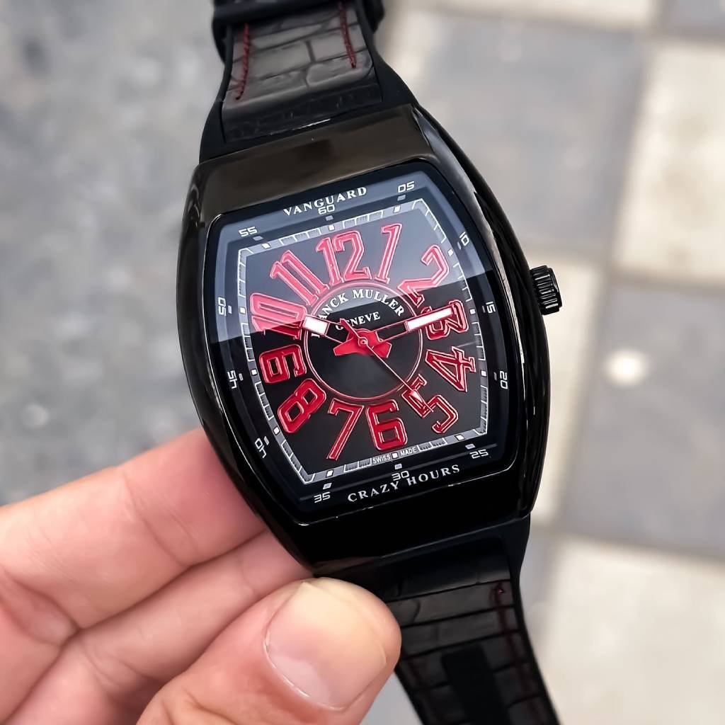Franck Muller Vanguard Crazy Hours – Black & Red Edition