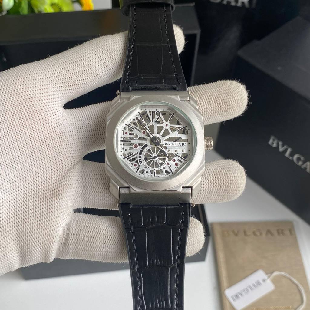 Bvlgari Men's Leather Watch-1