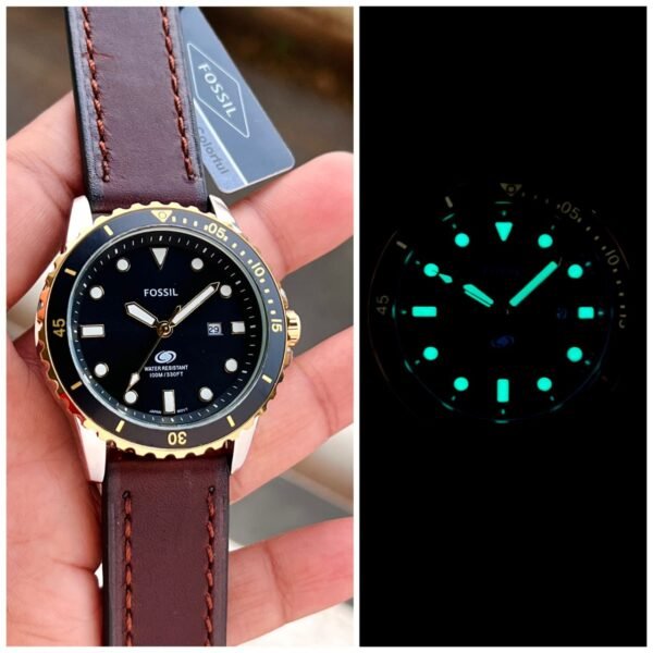 First Copy Fossil Diver Black-Gold-2