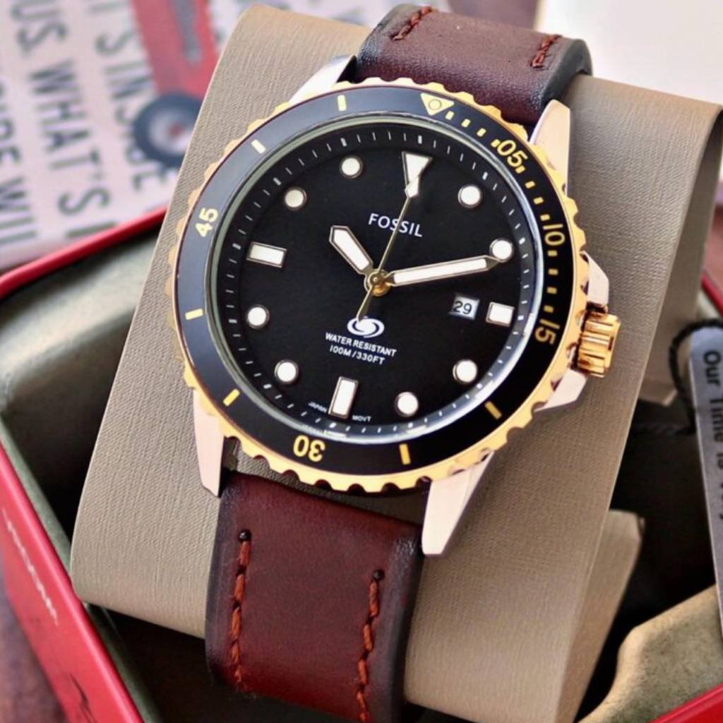 First Copy Fossil Diver Black-Gold