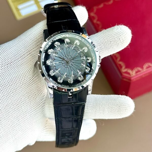 First Copy Roger Dubuis Silver Black Grey Men’s Watch-1