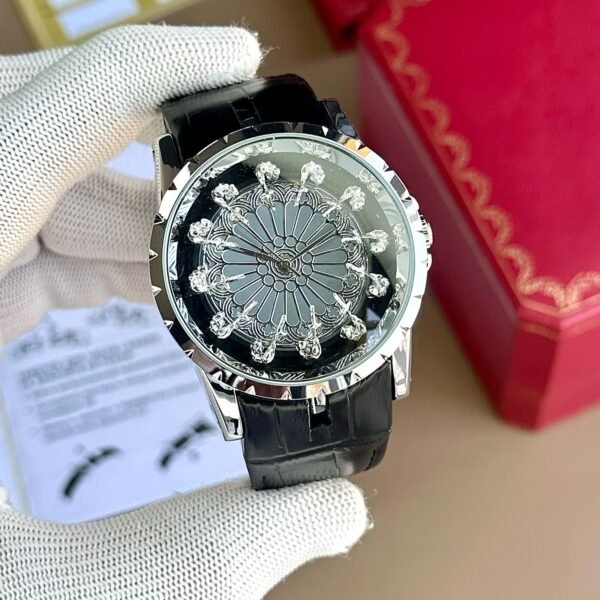 First Copy Roger Dubuis Silver Black Grey Men’s Watch-2