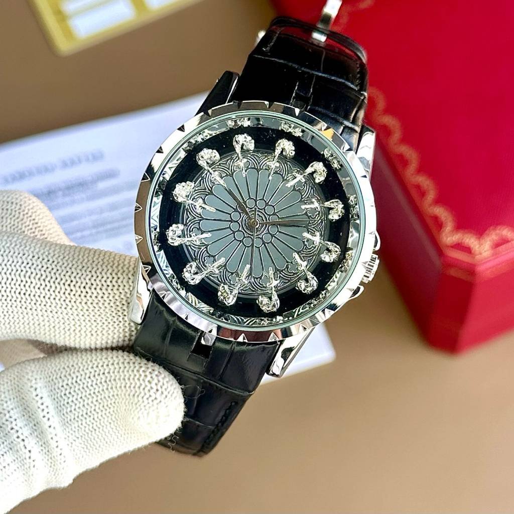 First Copy Roger Dubuis Silver Black Grey Men’s Watch